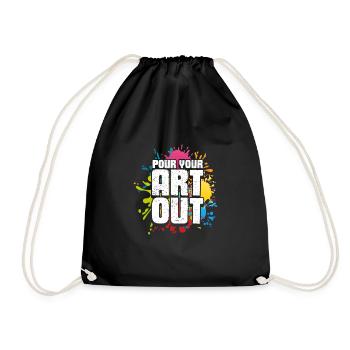 Pour your art out - Drawstring Bag - black - Front