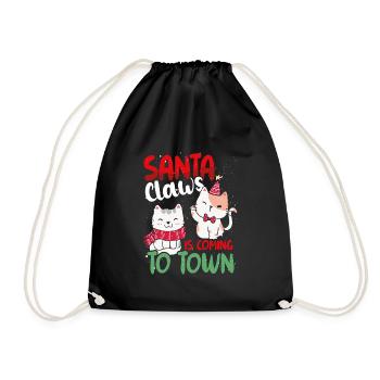 Christmas claws are coming to town - Drawstring Bag - black - Front