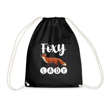 Foxy lady - Drawstring Bag - black - Front