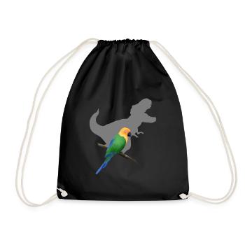 T-Rex shadow parrot - Turnbeutel - Schwarz - Vorne