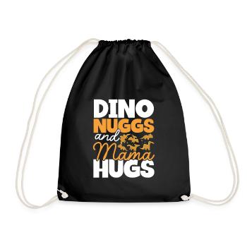Dino Nuggets Und Mama Umarmungen - Turnbeutel - Schwarz - Vorne