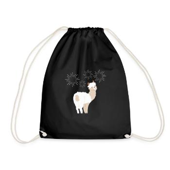 Réveillon du Nouvel An - Bonne Année - Alpaga - Sac de sport léger - noir - Devant