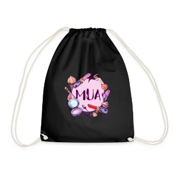 Mua Makeup Artist Stylist Make Up Cosmetician - Drawstring Bag - black - Front
