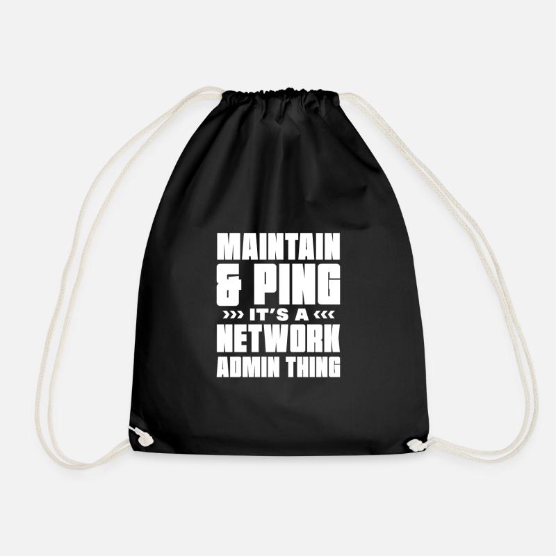 Maintain & ping It's a Network admin thing - Turnbeutel - Schwarz