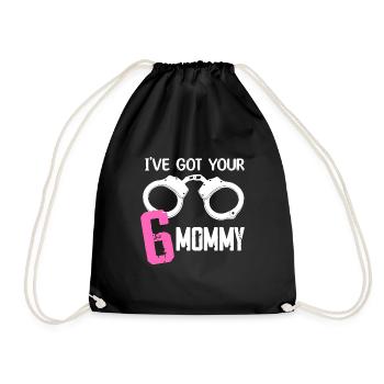 I've got your 6 mommy Police officer - Turnbeutel - Schwarz - Vorne