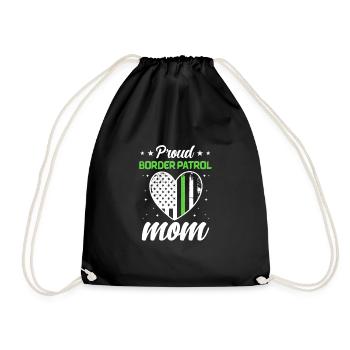 Proud Border Patrol Mom National Security Guard - Drawstring Bag - black - Front