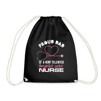 Fier papa d’une infirmière en soins palliatifs très talentueuse - Sac de sport léger - noir - Devant