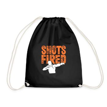 Shots fired Shot put - Turnbeutel - Schwarz - Vorne