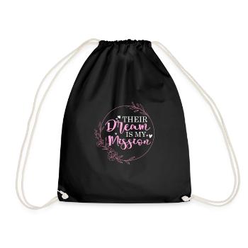Their dream is my mission Surrogacy Mother - Drawstring Bag - black - Front