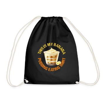 Ceci dans ma pâtisserie Banana Pudding Eating Motive - Sac de sport léger - noir - Devant