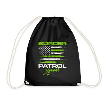 Border Patrol Squad Usa Patriotism Frontier - Turnbeutel - Schwarz - Vorne