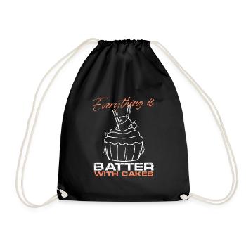 Tout est mieux avec Cakes Cake Artist - Sac de sport léger - noir - Devant