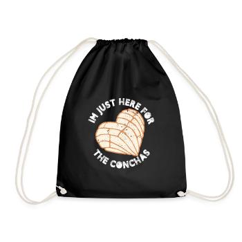 I'm Just Here For The Conchas Mexican Breakfast - Drawstring Bag - black - Front