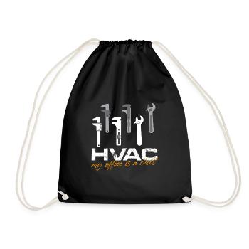 CVC Mon bureau est un conduit, climatisation, climatisation, climatisation, CVC - Sac de sport léger - noir - Devant