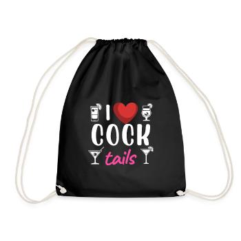 J’adore les cocktails - Sac de sport léger - noir - Devant