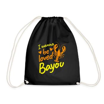 I want to be loved Bayou Crawfish - Drawstring Bag - black - Front