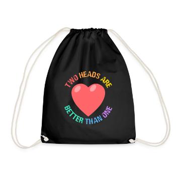 Two Heads are better than one Para Educator - Drawstring Bag - black - Front
