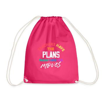 Teachers have the plans Paras have the moves - Drawstring Bag - fuchsia - Front