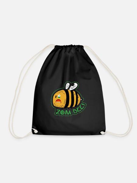 zom bee Design for a bee joke - Turnbeutel - Schwarz