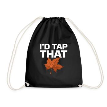 Id tap that Design for a enthusiast of maple tree - Drawstring Bag - black - Front