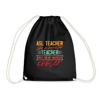 ASL Teacher comme un refroidisseur d’enseignant ordinaire - Sac de sport léger - noir - Devant