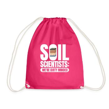 Soil Scientist Were Dirty Minded Agricultural - Drawstring Bag - fuchsia - Front