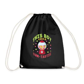 This boy feels gumtastic Design - Turnbeutel - Schwarz - Vorne