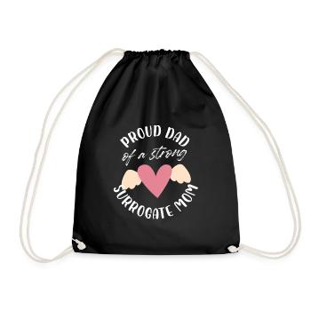 fier papa d’une mère porteuse forte Design - Sac de sport léger - noir - Devant