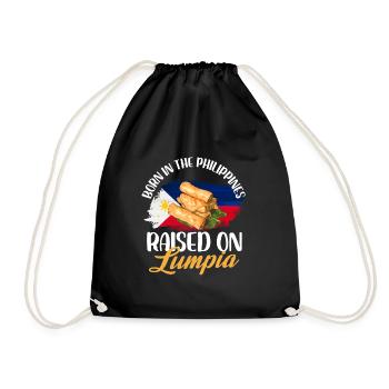 né aux Philippines, élevé avec lumpia Design - Sac de sport léger - noir - Devant