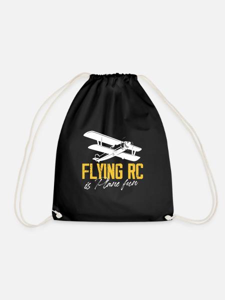 flying rc is plane fun Design for a rc plane - Turnbeutel - Schwarz