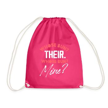 whose bun their whose bun mine Design - Turnbeutel - Fuchsia - Vorne