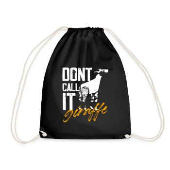 dont call it giraffe Design for a okapi lover - Drawstring Bag - black - Front