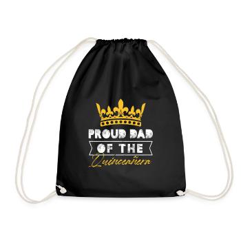 proud dad of the quinceanera Design - Turnbeutel - Schwarz - Vorne