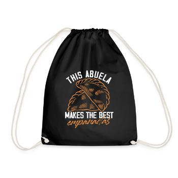this abuela makes the best empanadas Design - Drawstring Bag - black - Front