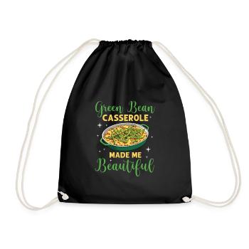La casserole de haricots verts m’a rendue belle - Sac de sport léger - noir - Devant