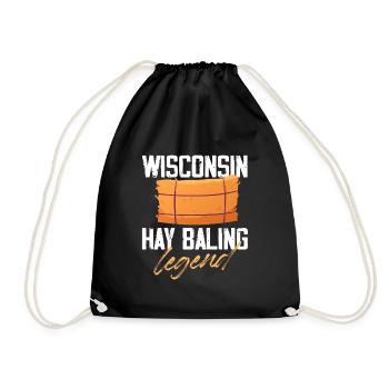 Wisconsin Hay Baling Legend Straw Bale Farming - Turnbeutel - Schwarz - Vorne