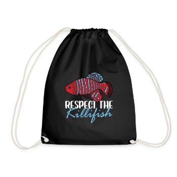 Respect de l’aquarium de poissons tropicaux Killifish - Sac de sport léger - noir - Devant