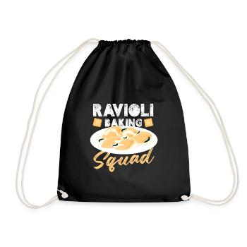 Ravioli Baking Squad Traditional Italian Pasta - Drawstring Bag - black - Front