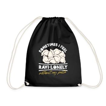 Sometimes I Feel Ravi-Lonely Without My Pasta - Turnbeutel - Schwarz - Vorne