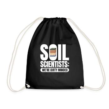 Soil Scientist Were Dirty Minded Agricultural - Drawstring Bag - black - Front