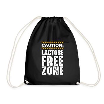 Attention Zone sans lactose Pas d’allergie aux produits laitiers - Sac de sport léger - noir - Devant