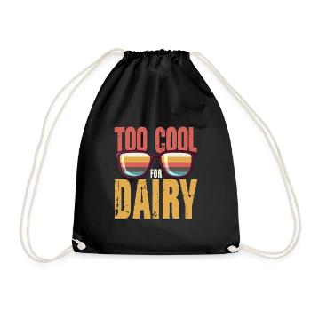 Trop froid pour le lait de vache Aliments allergés au lactose - Sac de sport léger - noir - Devant