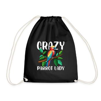 perroquet fou Lady Propriétaire d’oiseau de compagnie Perruche Perroquet - Sac de sport léger - noir - Devant