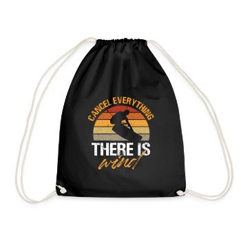 Annuler Tout Il y a du vent Kiteboarding - Sac de sport léger - noir - Devant