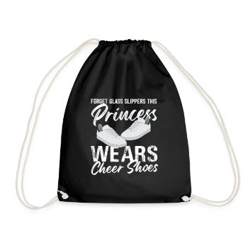 Forget Glass Slippers This Princess Wears Cheer - Turnbeutel - Schwarz - Vorne