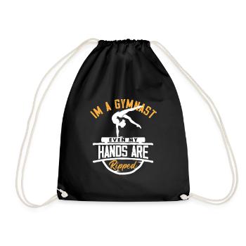 Je suis un gymnaste, même mes mains sont déchirées en équilibre sur les mains - Sac de sport léger - noir - Devant