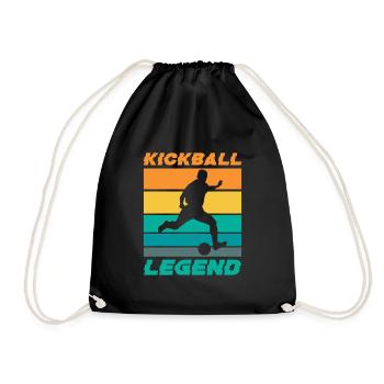 Kickball Legend Kick Ball Player Playground Sports - Turnbeutel - Schwarz - Vorne