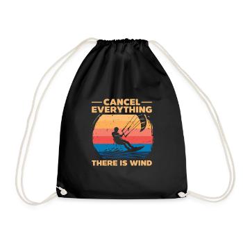 Annuler Tout Il y a du vent Kiteboarding - Sac de sport léger - noir - Devant