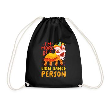Je suis plutôt une personne de danse du lion danseuse de dragon - Sac de sport léger - noir - Devant