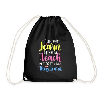 S’ils ne peuvent pas apprendre la façon dont nous enseignons - Sac de sport léger - noir - Devant